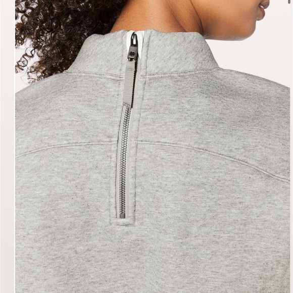 Lululemon Light As Warmth Heathered Medium Grey Crew pullover long sleeve 6 - Picture 4 of 11